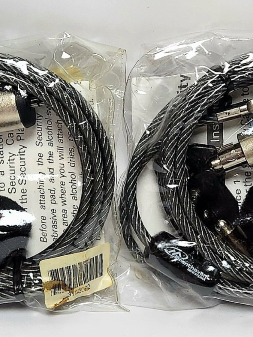 Brenthaven Security Notebook Computer Laptop Cable Locks /w Keys Quality 2-Pack